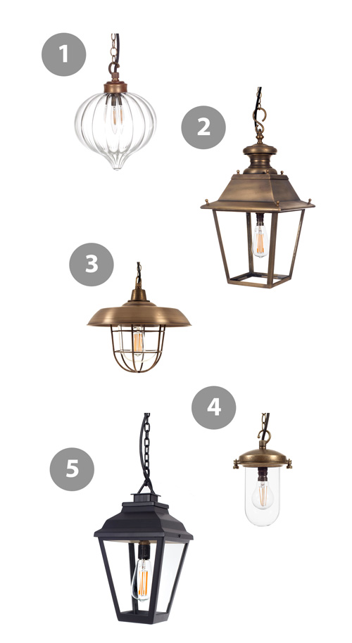 Carriage lantern store pendant light